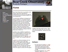 Tablet Screenshot of bearcreekobservatory.com